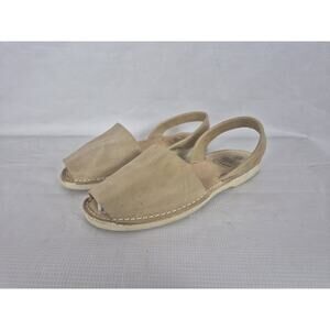 Avarca Women's Sandals Tan Genuine Suede Leather Spain Sz 41